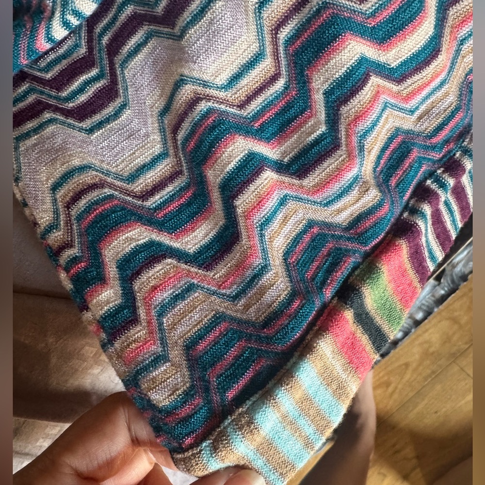 Missoni Wool Multicolor V-Neck Sweater 38 - Picture 5 of 6